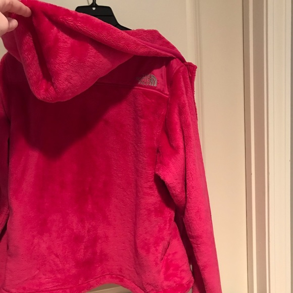 North Face Hot Pink Hooded Fleece Jacket - Picture 8 of 13